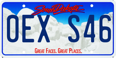 SD license plate 0EXS46