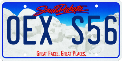 SD license plate 0EXS56