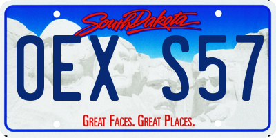 SD license plate 0EXS57