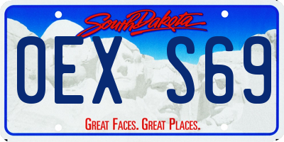 SD license plate 0EXS69