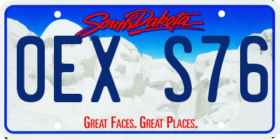SD license plate 0EXS76