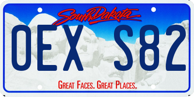 SD license plate 0EXS82