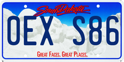 SD license plate 0EXS86