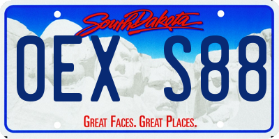 SD license plate 0EXS88