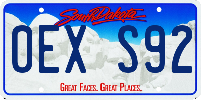 SD license plate 0EXS92