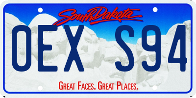 SD license plate 0EXS94