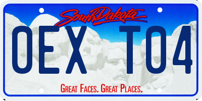SD license plate 0EXT04