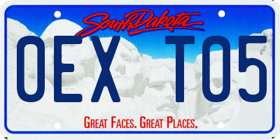 SD license plate 0EXT05