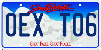 SD license plate 0EXT06