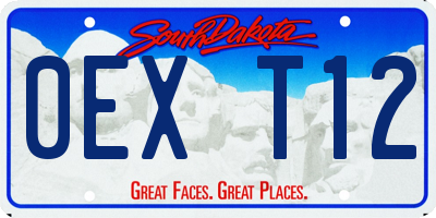 SD license plate 0EXT12