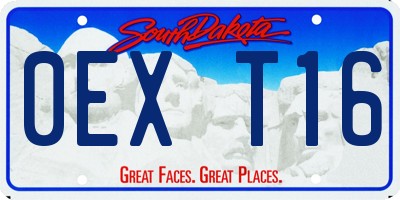 SD license plate 0EXT16