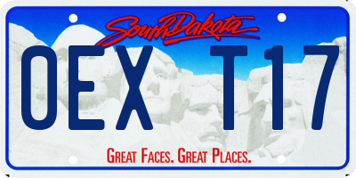 SD license plate 0EXT17
