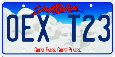 SD license plate 0EXT23