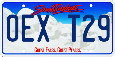 SD license plate 0EXT29