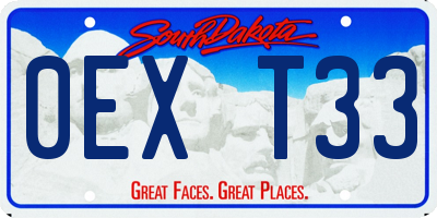SD license plate 0EXT33