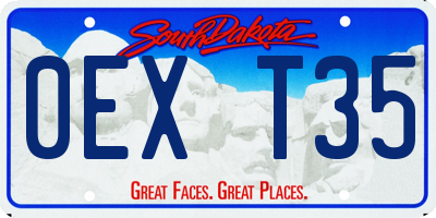 SD license plate 0EXT35