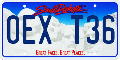 SD license plate 0EXT36