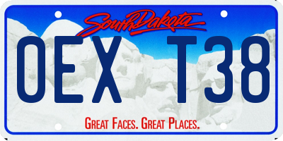 SD license plate 0EXT38