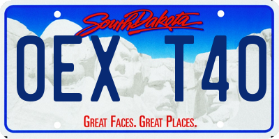 SD license plate 0EXT40