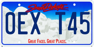 SD license plate 0EXT45