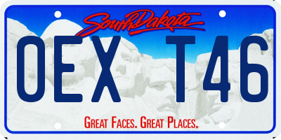 SD license plate 0EXT46