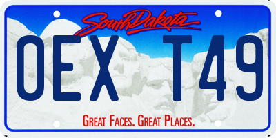 SD license plate 0EXT49