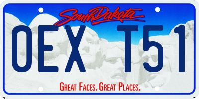 SD license plate 0EXT51