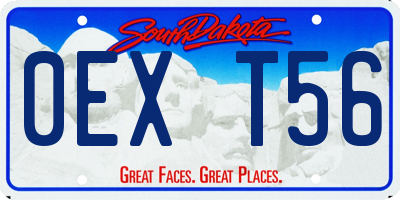SD license plate 0EXT56