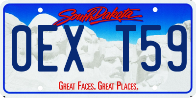 SD license plate 0EXT59