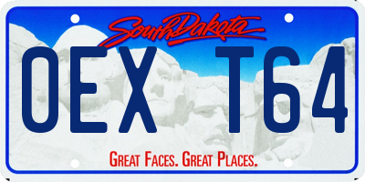SD license plate 0EXT64