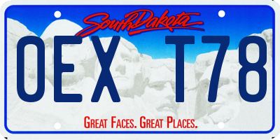 SD license plate 0EXT78