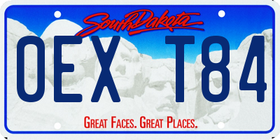 SD license plate 0EXT84