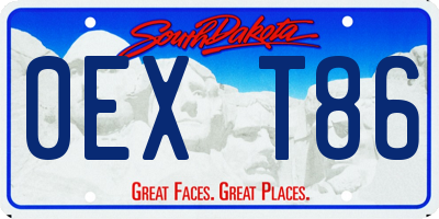 SD license plate 0EXT86
