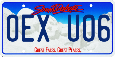 SD license plate 0EXU06