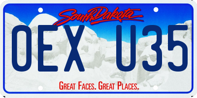 SD license plate 0EXU35