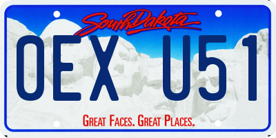 SD license plate 0EXU51