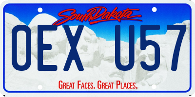 SD license plate 0EXU57