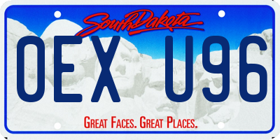 SD license plate 0EXU96