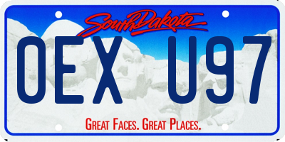 SD license plate 0EXU97