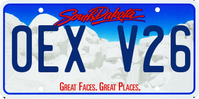 SD license plate 0EXV26