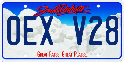 SD license plate 0EXV28
