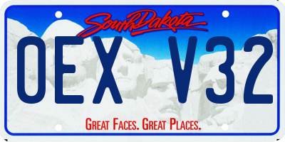 SD license plate 0EXV32