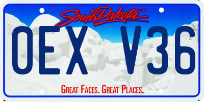 SD license plate 0EXV36