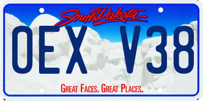 SD license plate 0EXV38