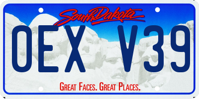 SD license plate 0EXV39