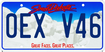 SD license plate 0EXV46