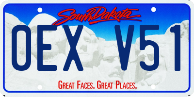 SD license plate 0EXV51