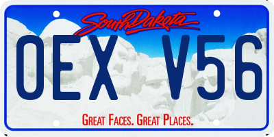 SD license plate 0EXV56