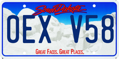 SD license plate 0EXV58