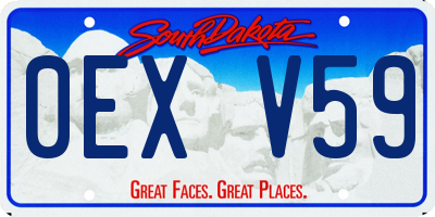 SD license plate 0EXV59